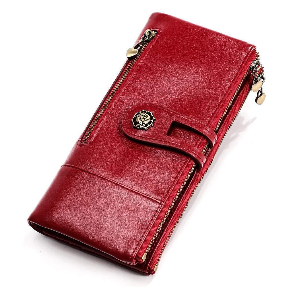 2593 RFID Blocking Wallet Soft Leather Clutch Money Purse Slim Card Holder